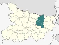 Location of Kosi division in Bihar