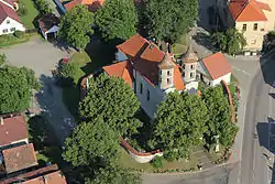 Centre with the Church of Saint Bartholomew