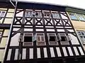 Half-timbered framework and leadlight windows