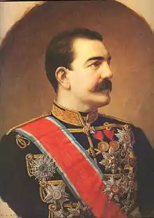 Portrait of king Milan Obrenović, 1883