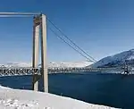 Kvalsund Bridge  in winter