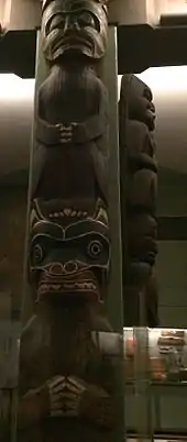 Kwakwaka'wakw House Post at the American Museum of Natural History