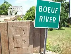 Bridge over the Boeuf River on LA 15