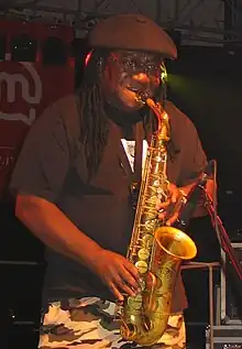 Sterling playing alto sax in 2007