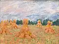 La Moisson ("The Harvest") by Blanche Hoschedé Monet. Circa 1885. Oil on canvas. Private collection.