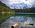 The lake of Fusine in Valromana