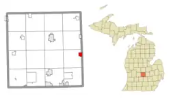 Location within Clinton County