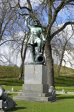 The statue Landsoldaten ("The Foot Soldier") in Fredericia, Denmark