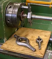 Straight-leg lathe dogs (carriers)