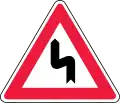 Double curve, first to the left