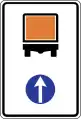 Proceed straight for vehicles carrying dangerous goods