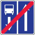 End of the road with a contraflow bus lane