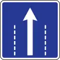 Driving direction in the lane (proceed straight)