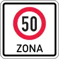 Speed limit zone