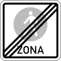 End of pedestrian zone