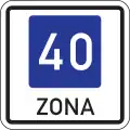 Recommended speed zone