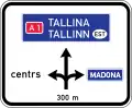 Preliminary direction indicator