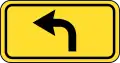 Direction of bypass road (turn left)