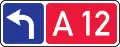 Motorway number and direction