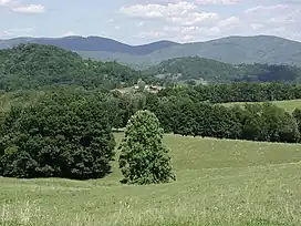 Laurel Mountain, West Virginia, at the westernmost limit of the Alleghenies.