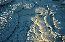 Solidified lava in the crater of Ol Doinyo Lengai.