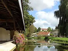 The washhouse and surroundings in Marcilly-sur-Tille