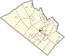 Location of Cetronia in Lehigh County, Pennsylvania