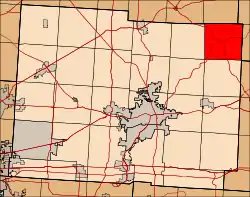 Location in Licking County