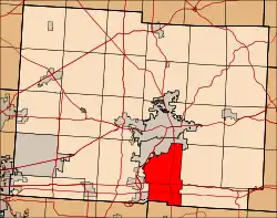 Location of Licking Township in Licking County