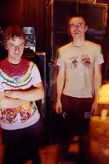 Lightning Bolt in 2003. From left: Brian Gibson and Brian Chippendale