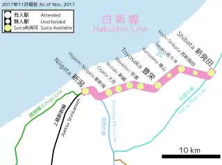 Shibata Station is located in JR Hakushin Line