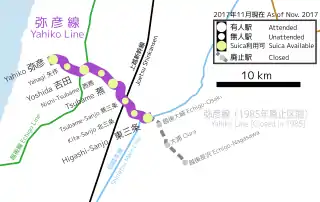 Yahiko Station is located in JR Yahiko Line