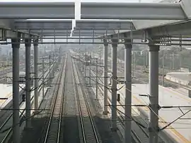 Tracks of Liuzhou–Nanning intercity railway at Nanning East railway station