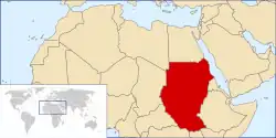 Location of Sudan