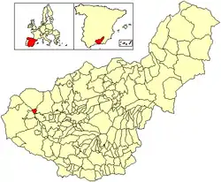 Location of Villanueva Mesía