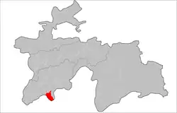 Location of the district in Tajikistan