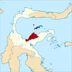 Location within Central Sulawesi