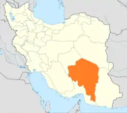 Location of Kerman within Iran