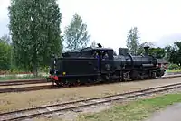 Swedish-built Mallet locomotive DONJ No 12 in Jädraås, Sweden, August 2009