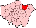 Location of the London Borough of Redbridge in Greater London