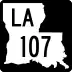 Louisiana Highway 107 marker