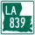 Louisiana Highway 839 marker