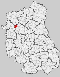 Location within the county and voivodeship