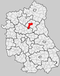 Location within the county and voivodeship