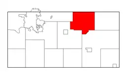 Location of Ludington in Eau Claire County