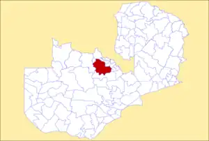 District location in Zambia