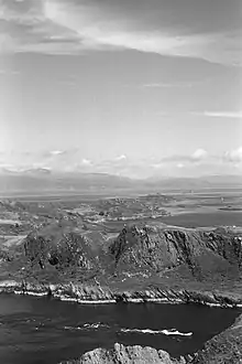 Lunga from Scarba with the Grey Dog in the foreground, looking north to Mull