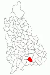 Location in Dâmbovița County