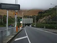 Northern (Heathcote) portal of the Lyttelton road tunnel in 2010