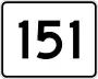 Route 151 marker